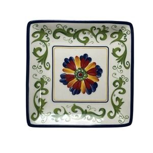 Certified International Joyce Shelton Studios Floral Square Plates Set 4
